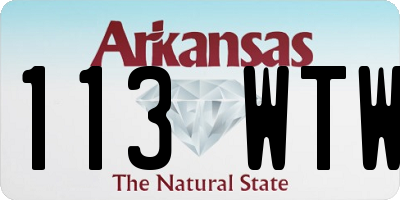 AR license plate 113WTW