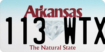 AR license plate 113WTX