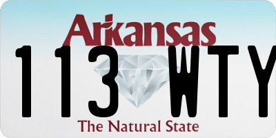 AR license plate 113WTY