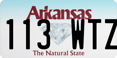 AR license plate 113WTZ