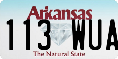 AR license plate 113WUA