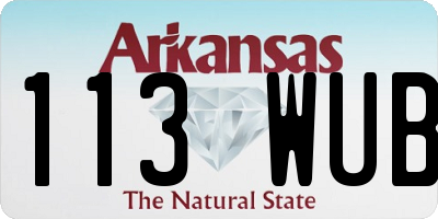 AR license plate 113WUB