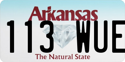 AR license plate 113WUE