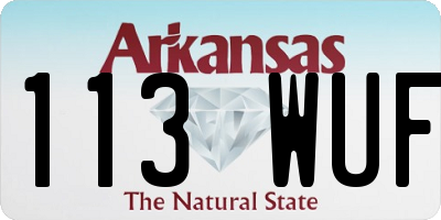 AR license plate 113WUF