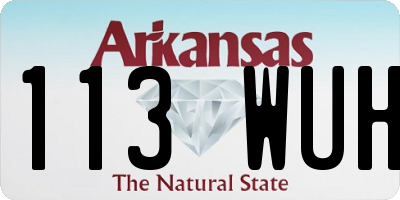 AR license plate 113WUH