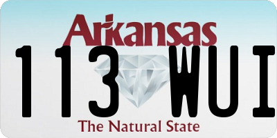 AR license plate 113WUI