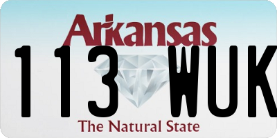 AR license plate 113WUK