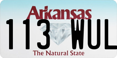 AR license plate 113WUL