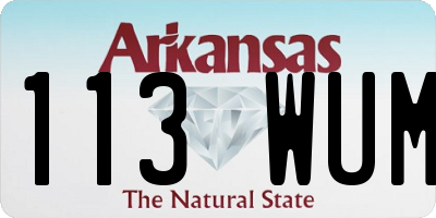 AR license plate 113WUM