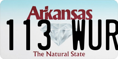 AR license plate 113WUR