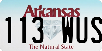 AR license plate 113WUS