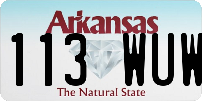 AR license plate 113WUW