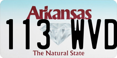 AR license plate 113WVD