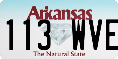 AR license plate 113WVE