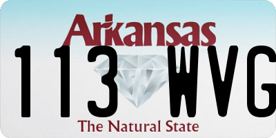 AR license plate 113WVG