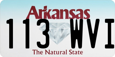 AR license plate 113WVI