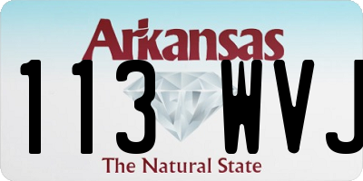 AR license plate 113WVJ