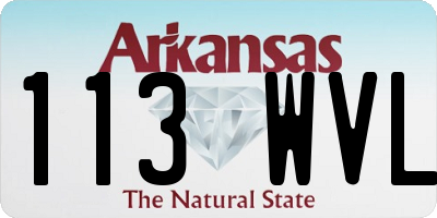 AR license plate 113WVL