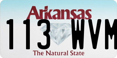 AR license plate 113WVM