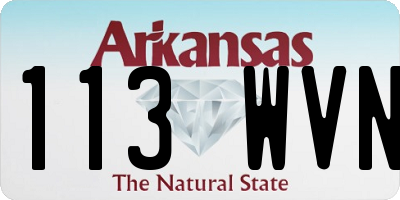 AR license plate 113WVN
