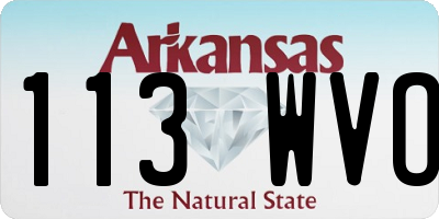 AR license plate 113WVO