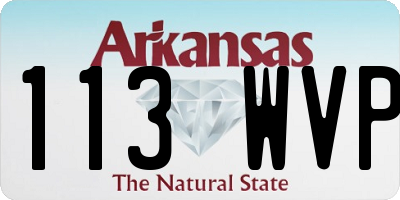 AR license plate 113WVP