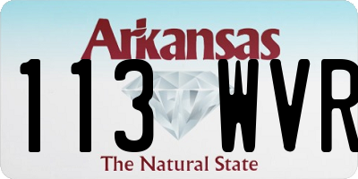 AR license plate 113WVR