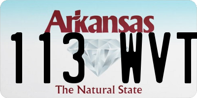 AR license plate 113WVT