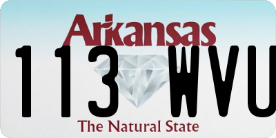 AR license plate 113WVU