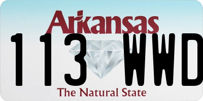 AR license plate 113WWD