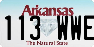 AR license plate 113WWE