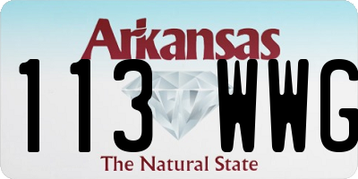 AR license plate 113WWG