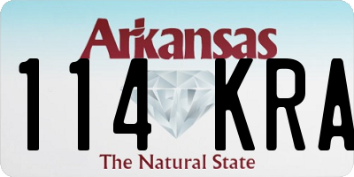 AR license plate 114KRA