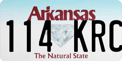 AR license plate 114KRC