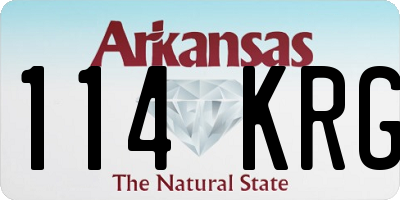 AR license plate 114KRG
