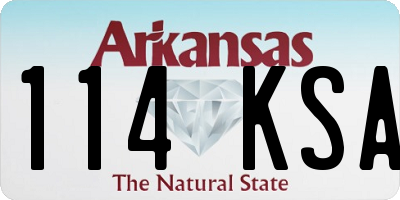 AR license plate 114KSA