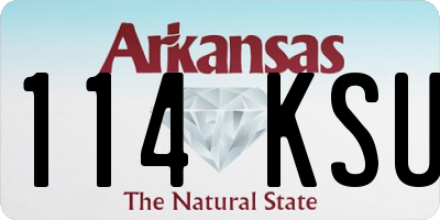 AR license plate 114KSU