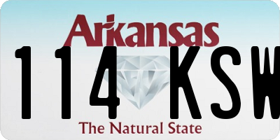 AR license plate 114KSW