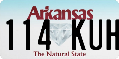 AR license plate 114KUH
