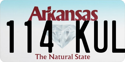 AR license plate 114KUL