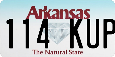 AR license plate 114KUP