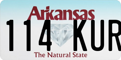 AR license plate 114KUR
