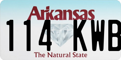 AR license plate 114KWB
