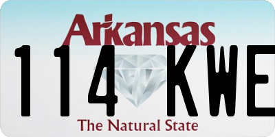 AR license plate 114KWE