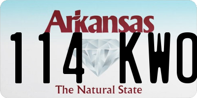 AR license plate 114KWO