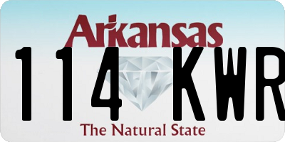 AR license plate 114KWR