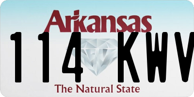 AR license plate 114KWV