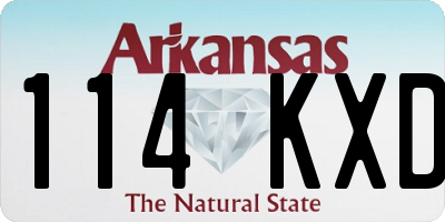 AR license plate 114KXD