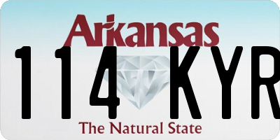 AR license plate 114KYR