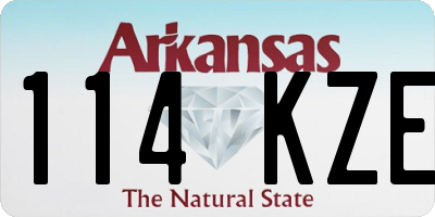 AR license plate 114KZE